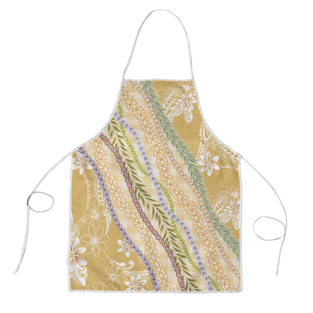Yellow Palaka Hawaii Leis Apron Hawaiian-plaid Elegant Tropical Vibes - Polynesian Pride