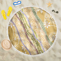 Yellow Palaka Hawaii Leis Beach Blanket Hawaiian-plaid Elegant Tropical Vibes - Polynesian Pride