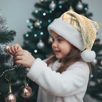 Yellow Palaka Hawaii Leis Christmas Santa Hat Hawaiian-plaid Elegant Tropical Vibes - Polynesian Pride