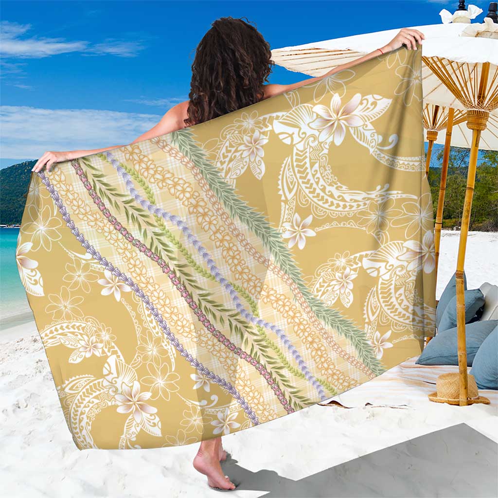 Yellow Palaka Hawaii Leis Sarong Hawaiian-plaid Elegant Tropical Vibes - Polynesian Pride