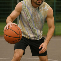 Yellow Palaka Hawaii Leis Sleeveless Hoodie Hawaiian-plaid Elegant Tropical Vibes - Polynesian Pride