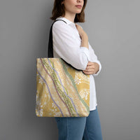 Yellow Palaka Hawaii Leis Tote Bag Hawaiian-plaid Elegant Tropical Vibes - Polynesian Pride