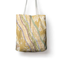 Yellow Palaka Hawaii Leis Tote Bag Hawaiian-plaid Elegant Tropical Vibes - Polynesian Pride