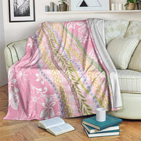 Pink Palaka Hawaii Leis Blanket Hawaiian-plaid Elegant Tropical Vibes - Polynesian Pride