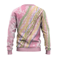 Pink Palaka Hawaii Leis Ugly Christmas Sweater Hawaiian-plaid Elegant Tropical Vibes - Polynesian Pride