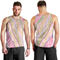 Pink Palaka Hawaii Leis Men Tank Top Hawaiian-plaid Elegant Tropical Vibes - Polynesian Pride