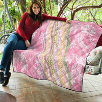 Pink Palaka Hawaii Leis Quilt Hawaiian-plaid Elegant Tropical Vibes - Polynesian Pride