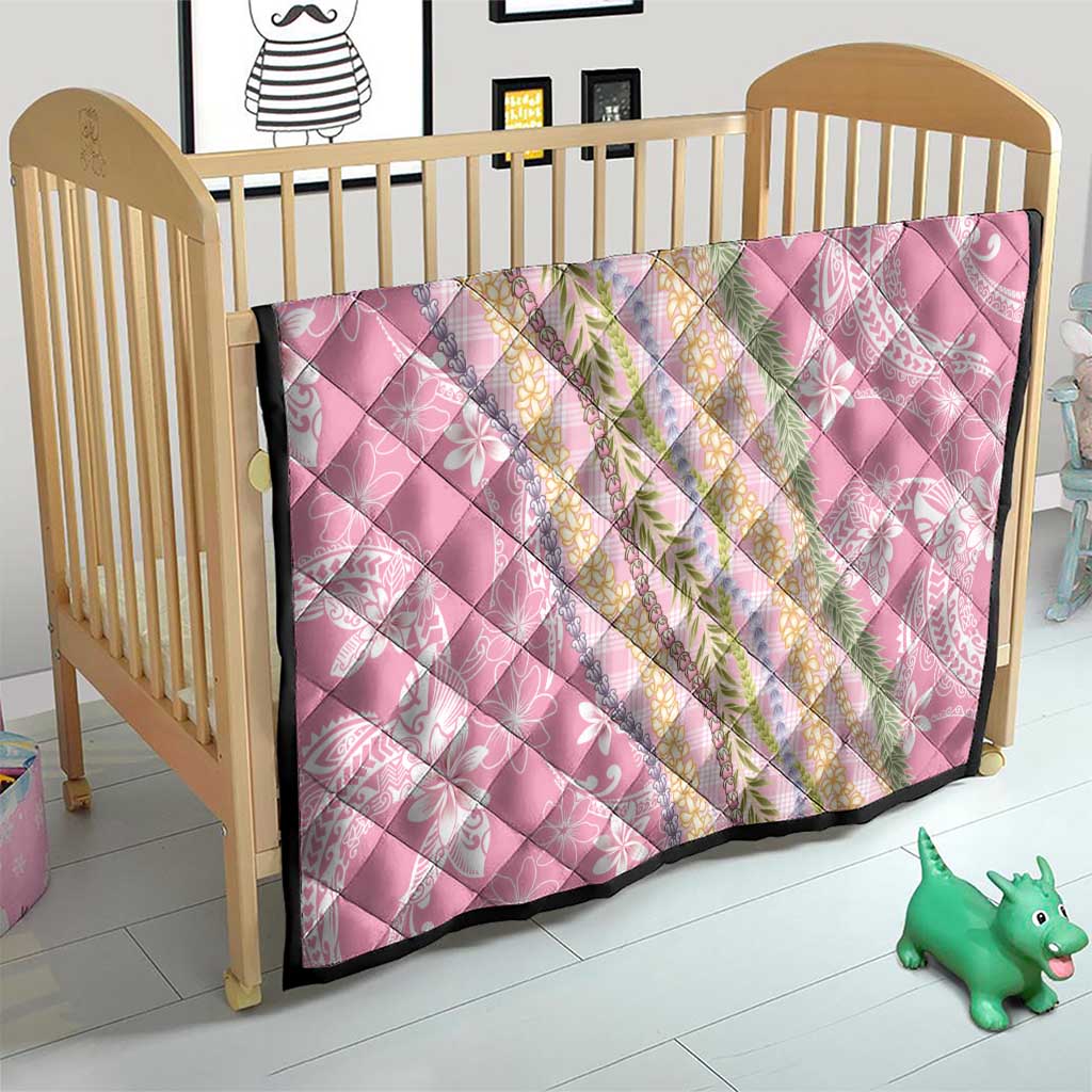 Pink Palaka Hawaii Leis Quilt Hawaiian-plaid Elegant Tropical Vibes - Polynesian Pride