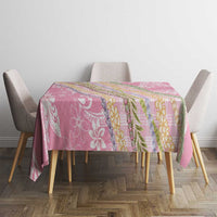 Pink Palaka Hawaii Leis Tablecloth Hawaiian-plaid Elegant Tropical Vibes - Polynesian Pride