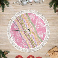 Pink Palaka Hawaii Leis Tree Skirt Hawaiian-plaid Elegant Tropical Vibes - Polynesian Pride