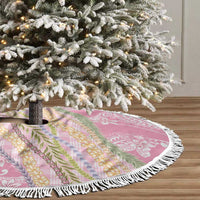 Pink Palaka Hawaii Leis Tree Skirt Hawaiian-plaid Elegant Tropical Vibes - Polynesian Pride