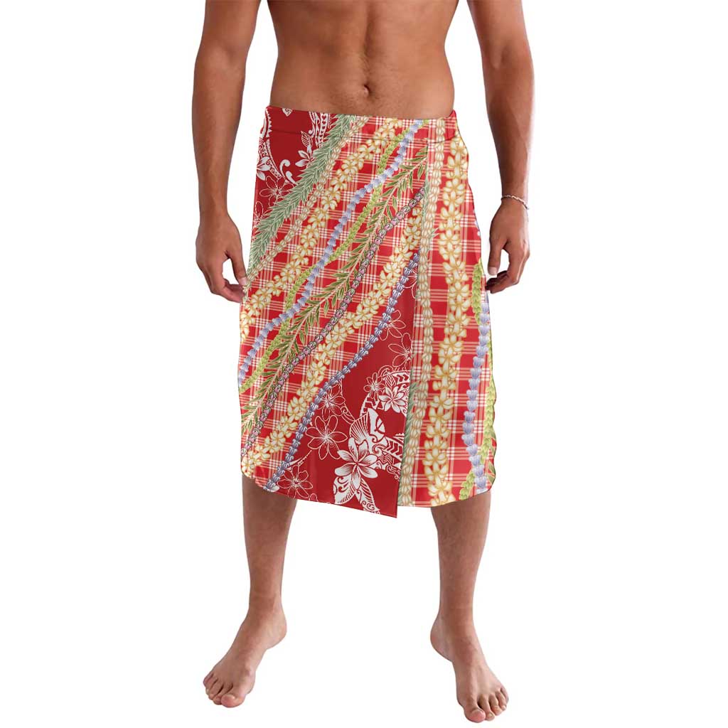 Red Palaka Hawaii Leis Lavalava Hawaiian-plaid Elegant Tropical Vibes - Polynesian Pride
