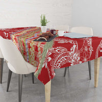 Red Palaka Hawaii Leis Tablecloth Hawaiian-plaid Elegant Tropical Vibes - Polynesian Pride