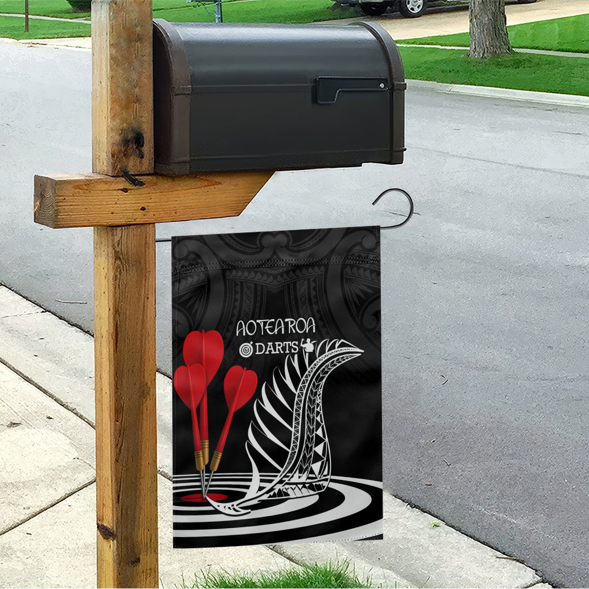 New Zealand Darts Garden Flag Aotearoa Maori Fern Bring It On LT14 - Polynesian Pride