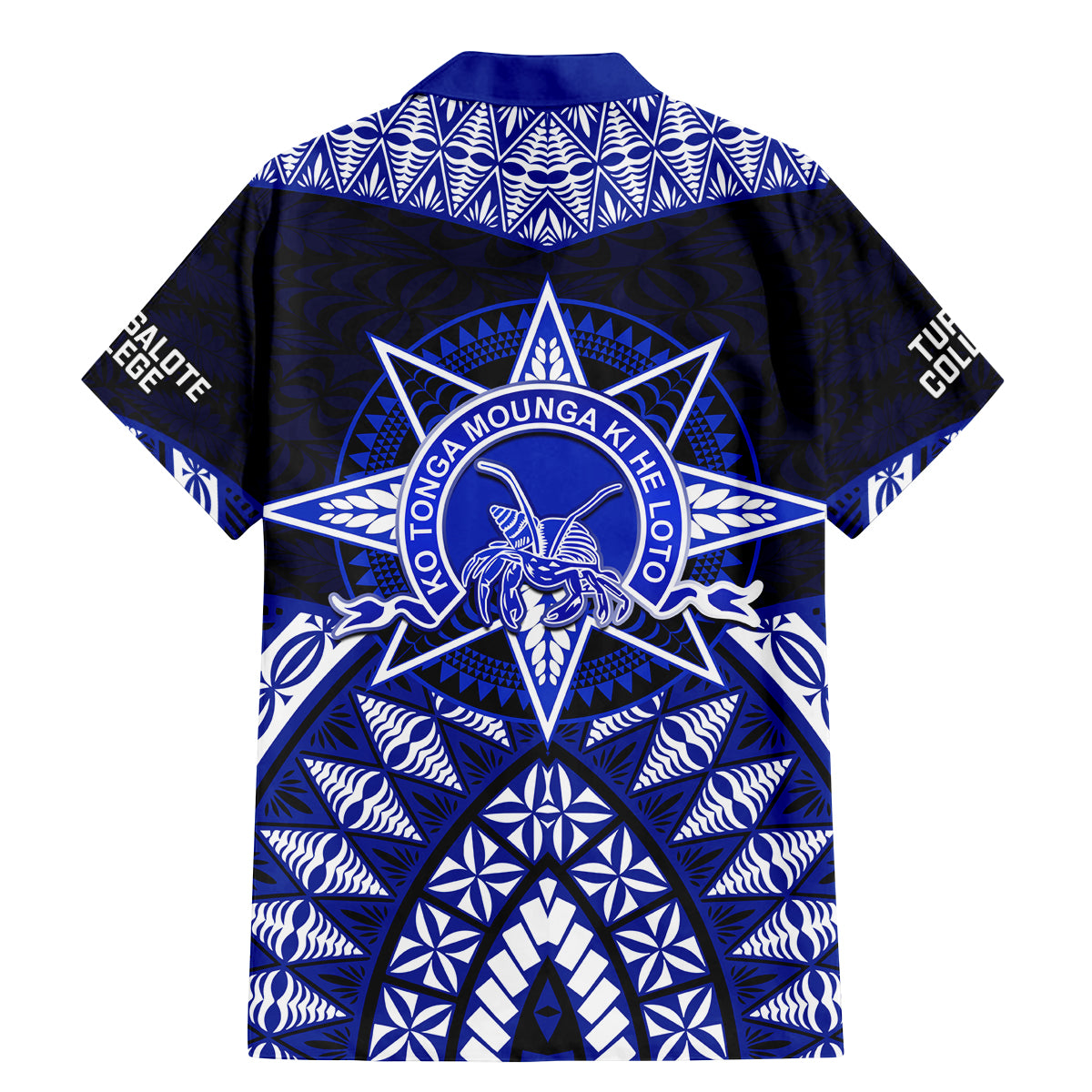 Tonga Tupou College And Queen Salote College Family Matching Mermaid Dress and Hawaiian Shirt Tongan Ngatu Pattern LT14 - Polynesian Pride