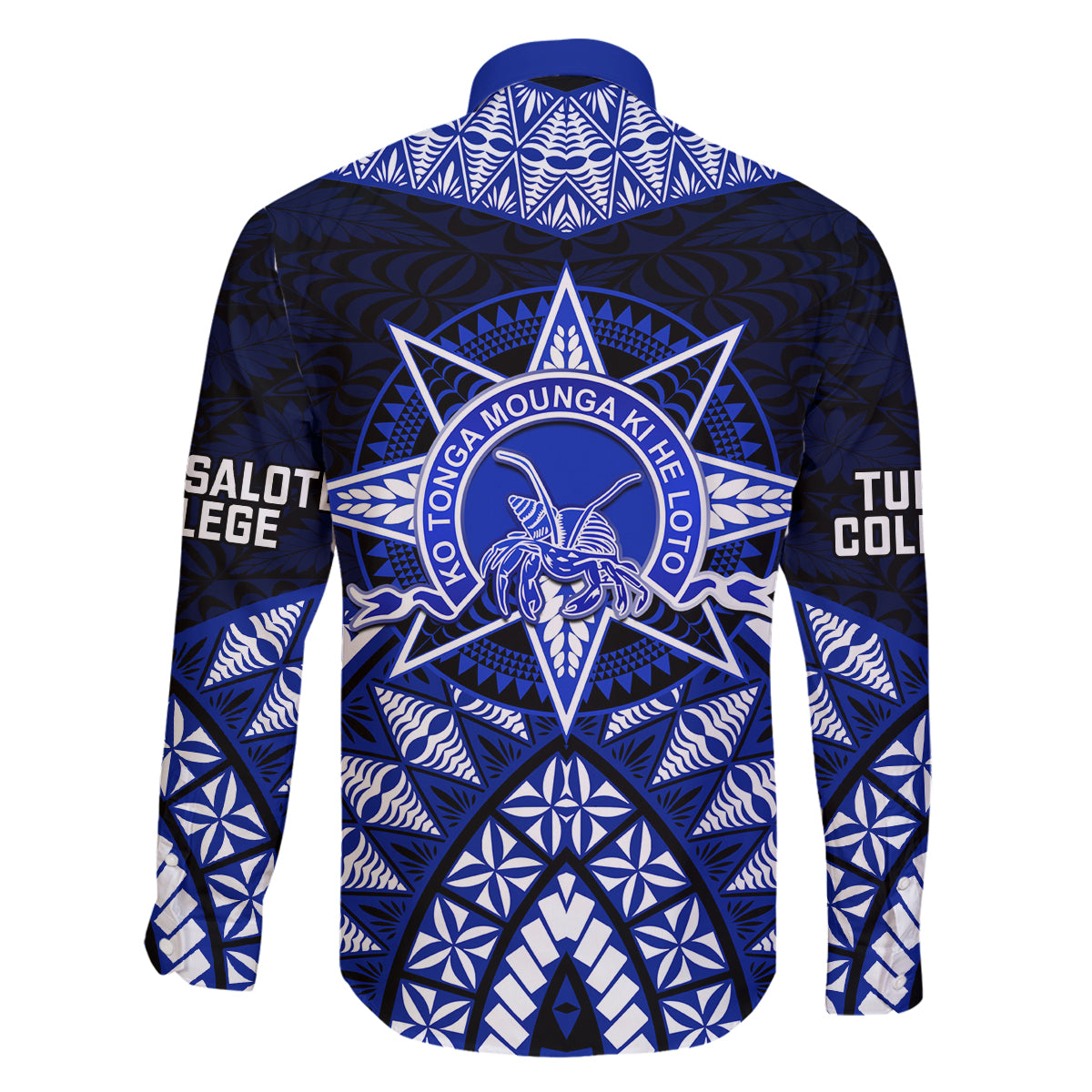 Tonga Tupou College And Queen Salote College Family Matching Mermaid Dress and Hawaiian Shirt Tongan Ngatu Pattern LT14 - Polynesian Pride