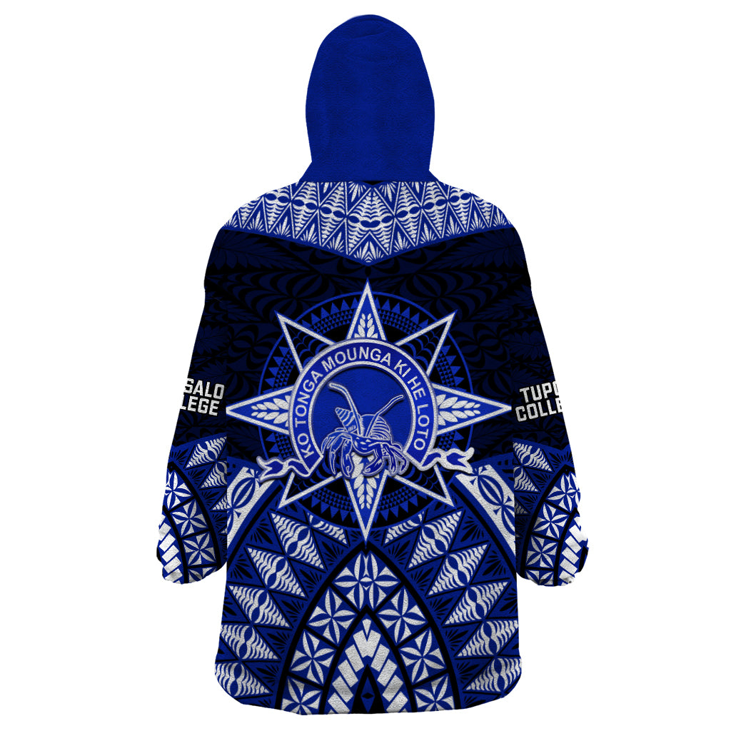 Tonga Tupou College And Queen Salote College Wearable Blanket Hoodie Tongan Ngatu Pattern LT14 - Polynesian Pride