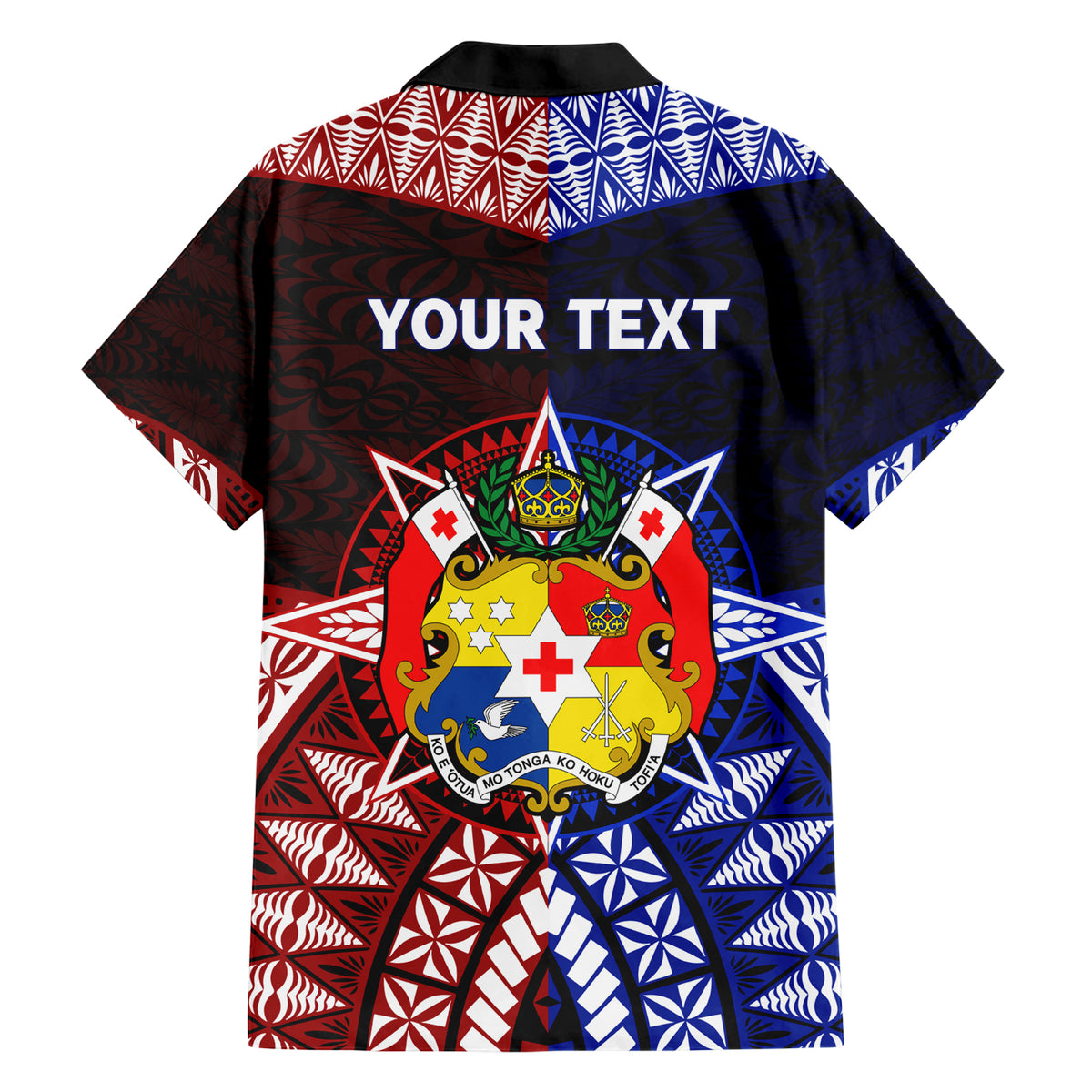 Personalised Tupou College And Kolisi Tonga Atele Family Matching Short Sleeve Bodycon Dress and Hawaiian Shirt Tongan Ngatu Pattern LT14 - Polynesian Pride