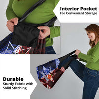 Personalised Tupou College And Kolisi Tonga Atele Grocery Bag Tongan Ngatu Pattern