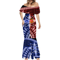 Personalised Tupou College And Kolisi Tonga Atele Mermaid Dress Tongan Ngatu Pattern LT14 - Polynesian Pride