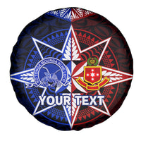 Personalised Tupou College And Kolisi Tonga Atele Spare Tire Cover Tongan Ngatu Pattern LT14 - Polynesian Pride
