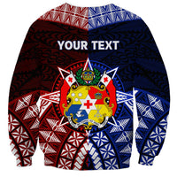 Personalised Tupou College And Kolisi Tonga Atele Sweatshirt Tongan Ngatu Pattern LT14 - Polynesian Pride