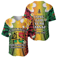 Vanuatu Independence Day Baseball Jersey Long God Yumi Stanap Happy 45th Anniversary LT14