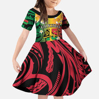 Vanuatu Independence Day Family Matching Long Sleeve Bodycon Dress and Hawaiian Shirt Long God Yumi Stanap Happy 45th Anniversary LT14