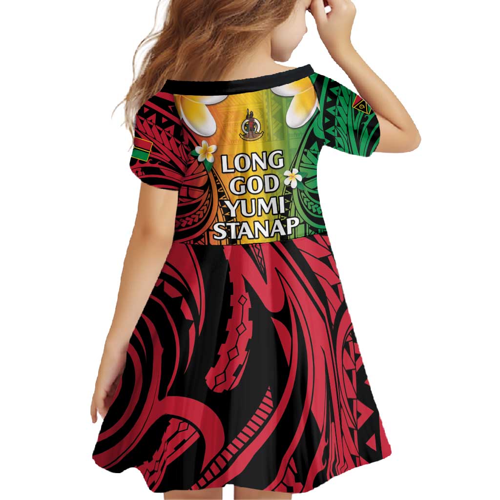 Vanuatu Independence Day Family Matching Mermaid Dress and Hawaiian Shirt Long God Yumi Stanap Happy 45th Anniversary LT14