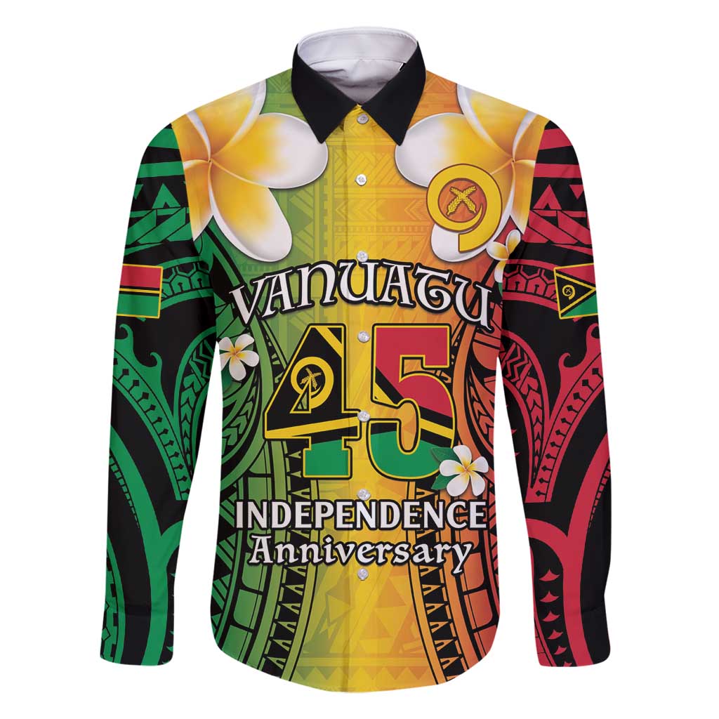 Vanuatu Independence Day Family Matching Tank Maxi Dress and Hawaiian Shirt Long God Yumi Stanap Happy 45th Anniversary LT14