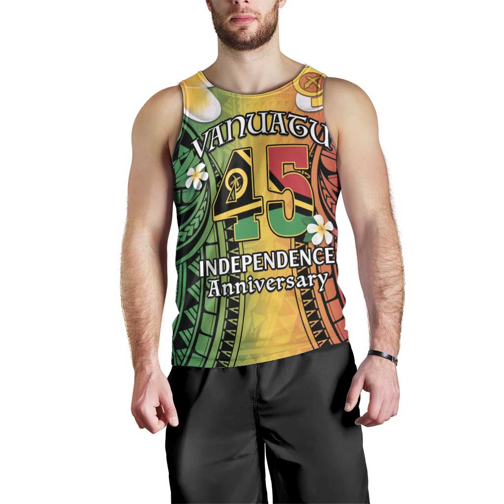 Vanuatu Independence Day Men Tank Top Long God Yumi Stanap Happy 45th Anniversary LT14