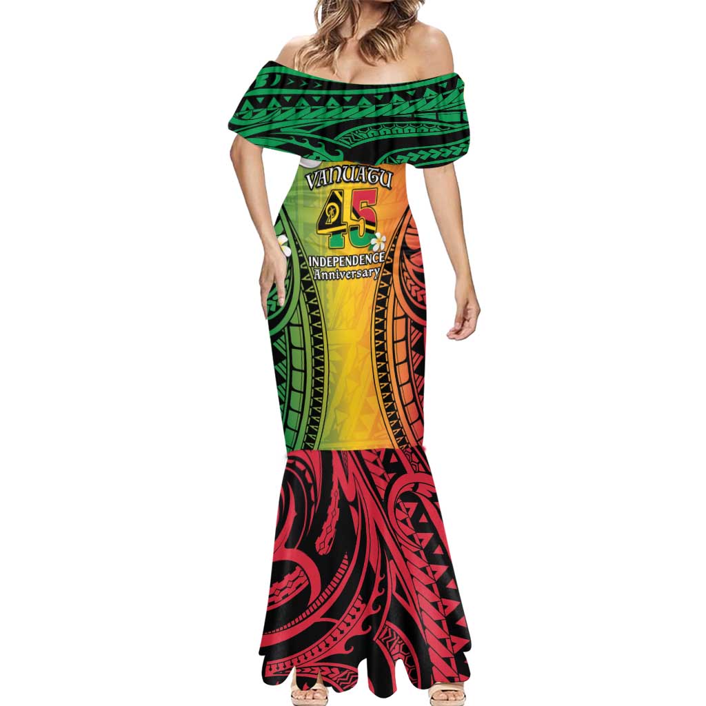 Vanuatu Independence Day Mermaid Dress Long God Yumi Stanap Happy 45th Anniversary LT14