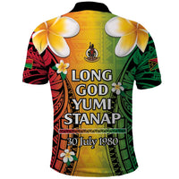Vanuatu Independence Day Polo Shirt Long God Yumi Stanap Happy 45th Anniversary LT14