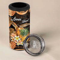 Personalised Aloha Hawaii Lanai Island 4 in 1 Can Cooler Tumbler Pineapple Isle Map Sea Turtle Plumeria