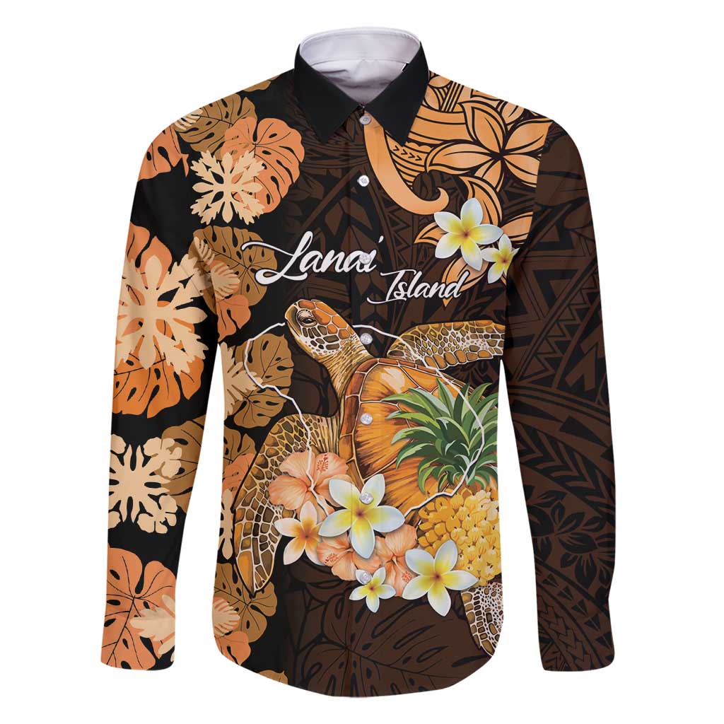 Personalised Aloha Hawaii Lanai Island Family Matching Mermaid Dress and Hawaiian Shirt Pineapple Isle Map Sea Turtle Plumeria