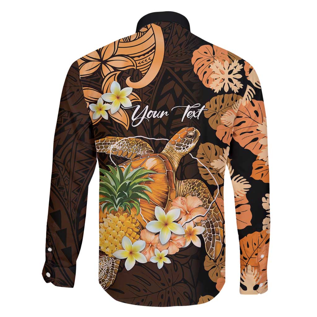 Personalised Aloha Hawaii Lanai Island Family Matching Tank Maxi Dress and Hawaiian Shirt Pineapple Isle Map Sea Turtle Plumeria