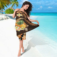 Personalised Aloha Hawaii Lanai Island Sarong Pineapple Isle Map Sea Turtle Plumeria