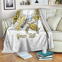 Personalised Aloha Hawaii Niihau Island Blanket Forbidden Isle Map Shell Lei