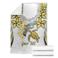 Personalised Aloha Hawaii Niihau Island Blanket Forbidden Isle Map Shell Lei