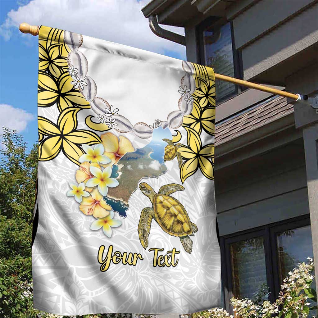 Personalised Aloha Hawaii Niihau Island Garden Flag Forbidden Isle Map Shell Lei