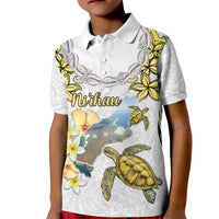 Personalised Aloha Hawaii Niihau Island Kid Polo Shirt Forbidden Isle Map Shell Lei LT14 Kid Yellow - Polynesian Pride