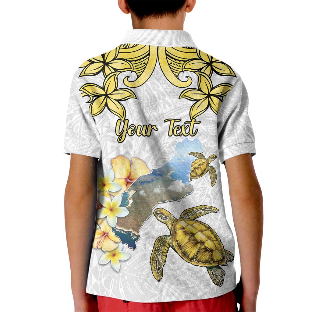 Personalised Aloha Hawaii Niihau Island Kid Polo Shirt Forbidden Isle Map Shell Lei LT14 - Polynesian Pride