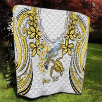 Personalised Aloha Hawaii Niihau Island Quilt Forbidden Isle Map Shell Lei