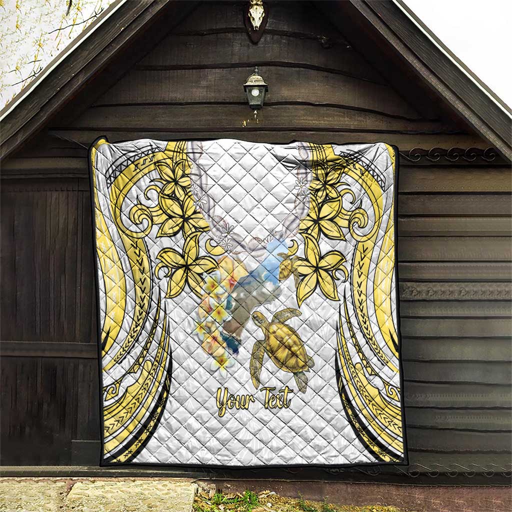 Personalised Aloha Hawaii Niihau Island Quilt Forbidden Isle Map Shell Lei