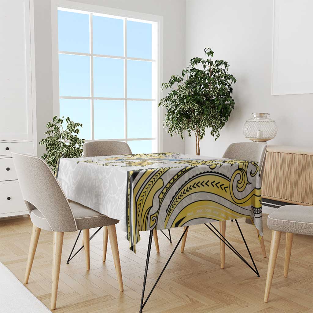 Personalised Aloha Hawaii Niihau Island Tablecloth Forbidden Isle Map Shell Lei