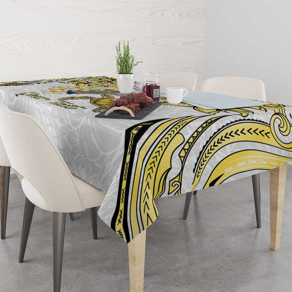 Personalised Aloha Hawaii Niihau Island Tablecloth Forbidden Isle Map Shell Lei