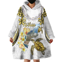 Personalised Aloha Hawaii Niihau Island Wearable Blanket Hoodie Forbidden Isle Map Shell Lei