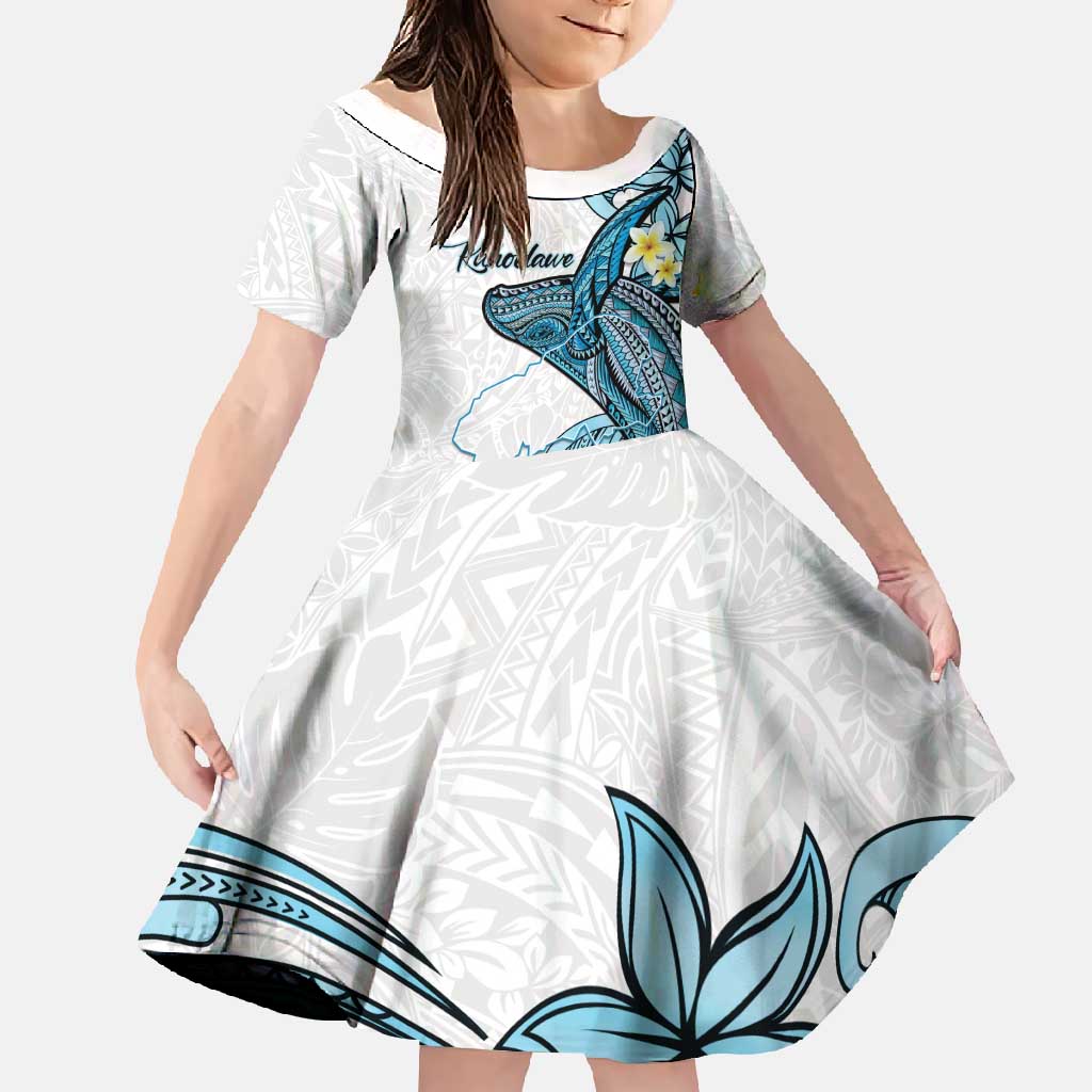 Personalised Aloha Hawaii Kahoolawe Island Family Matching Off Shoulder Maxi Dress and Hawaiian Shirt Target Isle Map With Humpback Whale