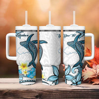 Personalised Aloha Hawaii Kahoolawe Island Tumbler With Handle Target Isle Map With Humpback Whale