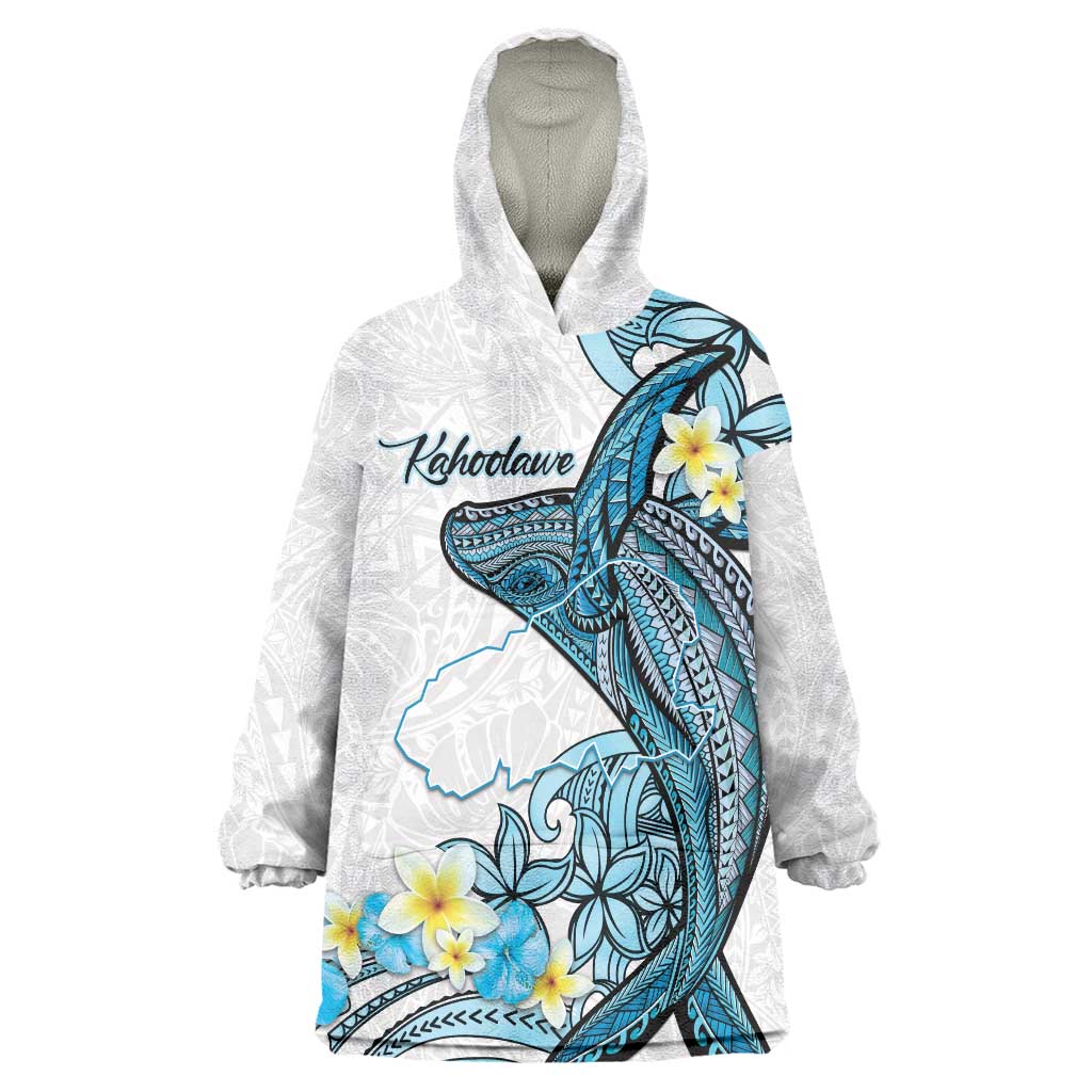 Personalised Aloha Hawaii Kahoolawe Island Wearable Blanket Hoodie Target Isle Map With Humpback Whale